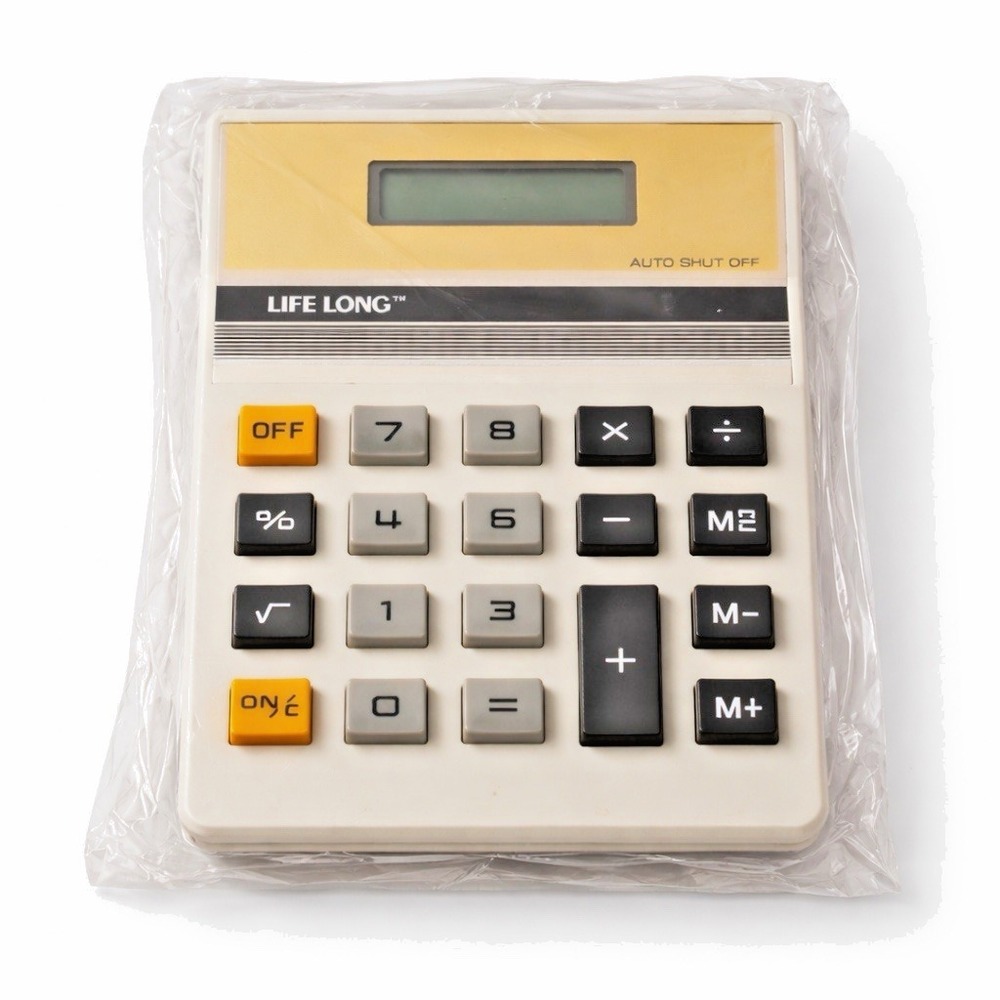Vintage LIFE LONG 8-Digit Electronic Calculator Auto Shut Off w Box & Manual